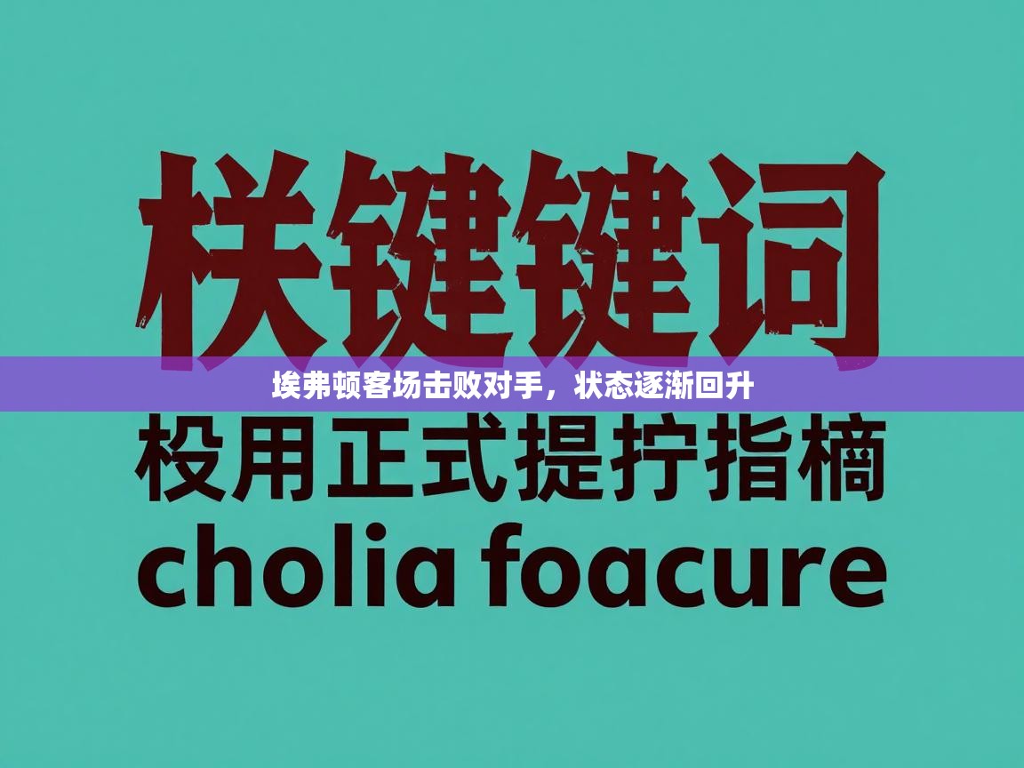 埃弗顿客场击败对手，状态逐渐回升